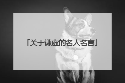 关于谦虚的名人名言