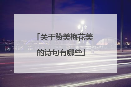 关于赞美梅花美的诗句有哪些