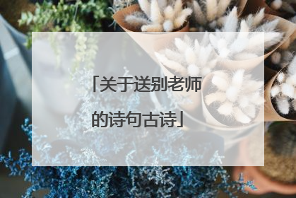 关于送别老师的诗句古诗
