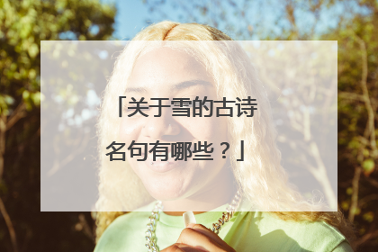 关于雪的古诗名句有哪些？