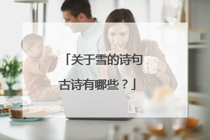 关于雪的诗句古诗有哪些?