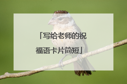 写给老师的祝福语卡片简短