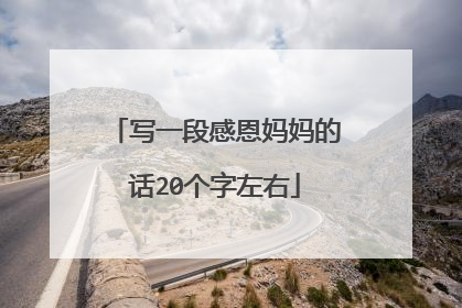 写一段感恩妈妈的话20个字左右
