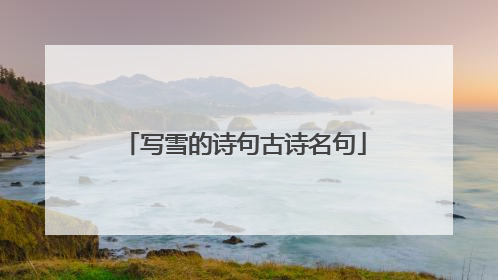 写雪的诗句古诗名句