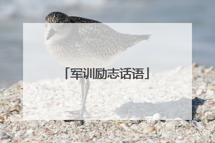 军训励志话语