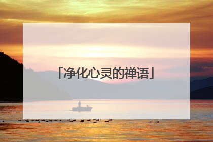 净化心灵的禅语