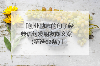 创业励志的句子经典语句发朋友圈文案(精选60条)
