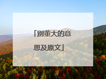 别董大的意思及原文