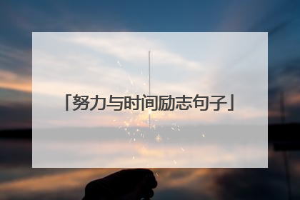 努力与时间励志句子