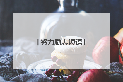 努力励志短语