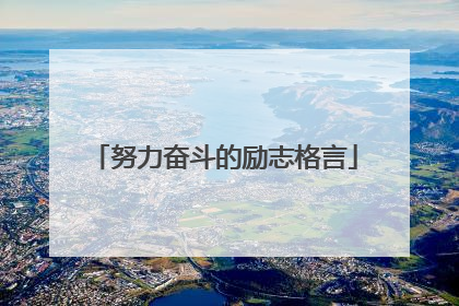 努力奋斗的励志格言