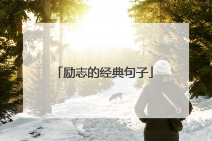 励志的经典句子