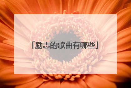 励志的歌曲有哪些