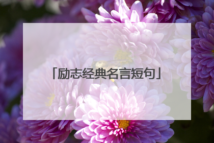 励志经典名言短句
