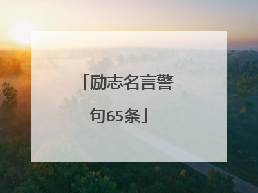 励志名言警句65条