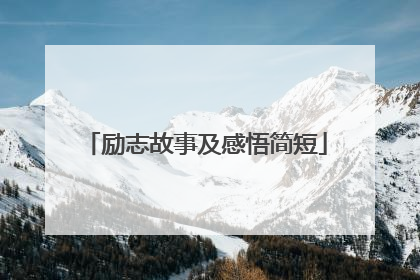 励志故事及感悟简短