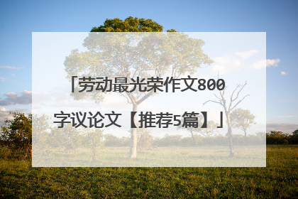 劳动最光荣作文800字议论文【推荐5篇】