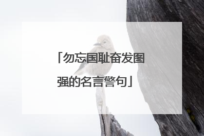 勿忘国耻奋发图强的名言警句