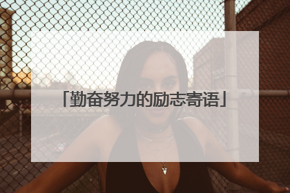 勤奋努力的励志寄语