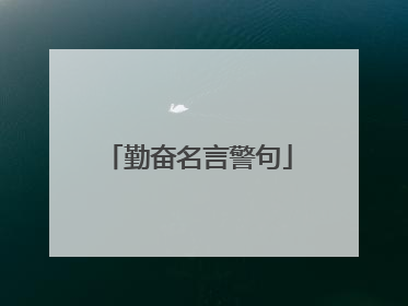 勤奋名言警句