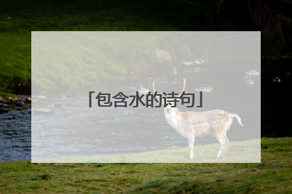 包含水的诗句