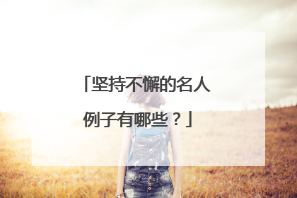 坚持不懈的名人例子有哪些?