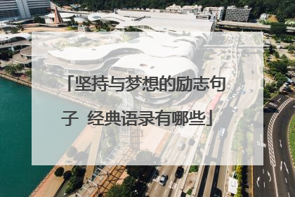 坚持与梦想的励志句子 经典语录有哪些