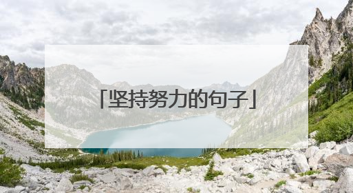 坚持努力的句子