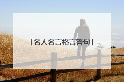 名人名言格言警句