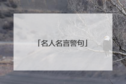 名人名言警句