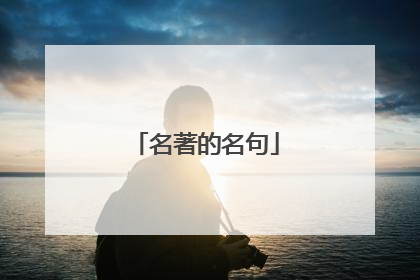名著的名句