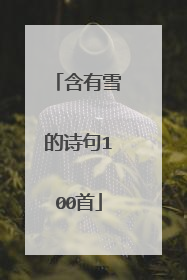 含有雪的诗句100首