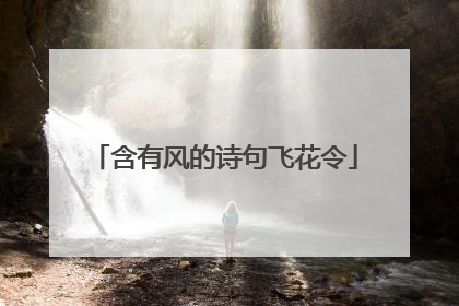 含有风的诗句飞花令