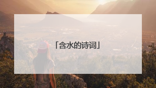 含水的诗词