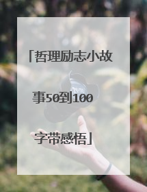 哲理励志小故事50到100字带感悟