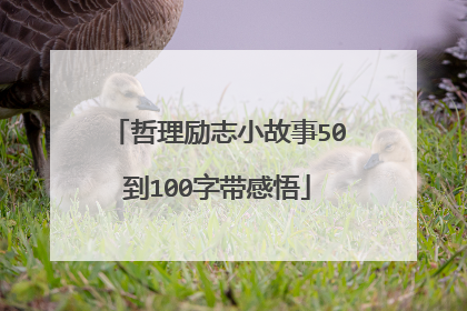 哲理励志小故事50到100字带感悟