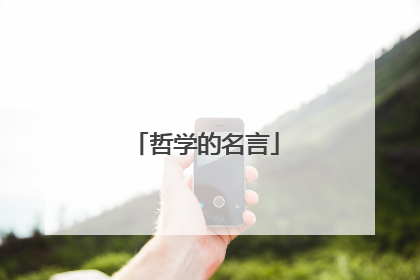 哲学的名言