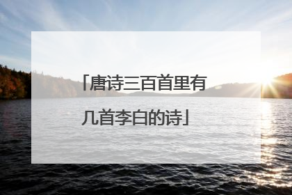 唐诗三百首里有几首李白的诗