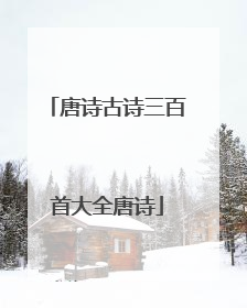 唐诗古诗三百首大全唐诗