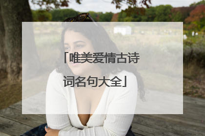 唯美爱情古诗词名句大全