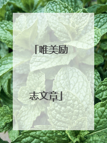 唯美励志文章