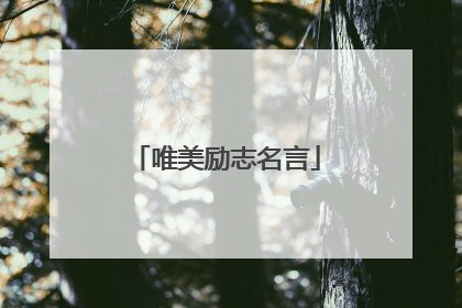 唯美励志名言