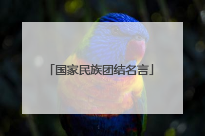 国家民族团结名言