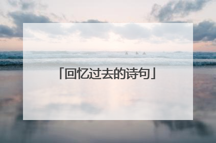 回忆过去的诗句