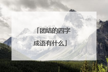 团结的四字成语有什么