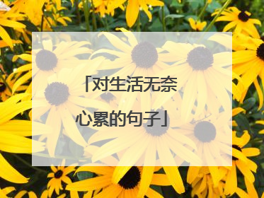 对生活无奈心累的句子