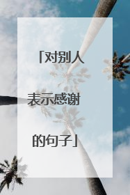 对别人表示感谢的句子