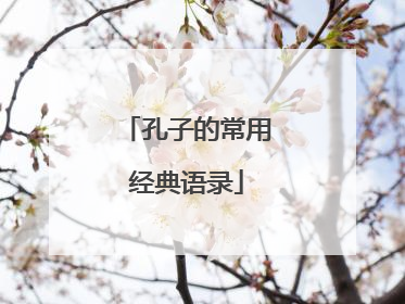 孔子的常用经典语录