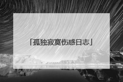 孤独寂寞伤感日志