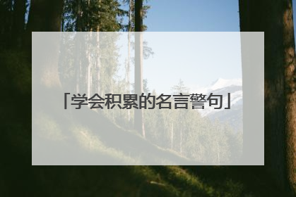 学会积累的名言警句